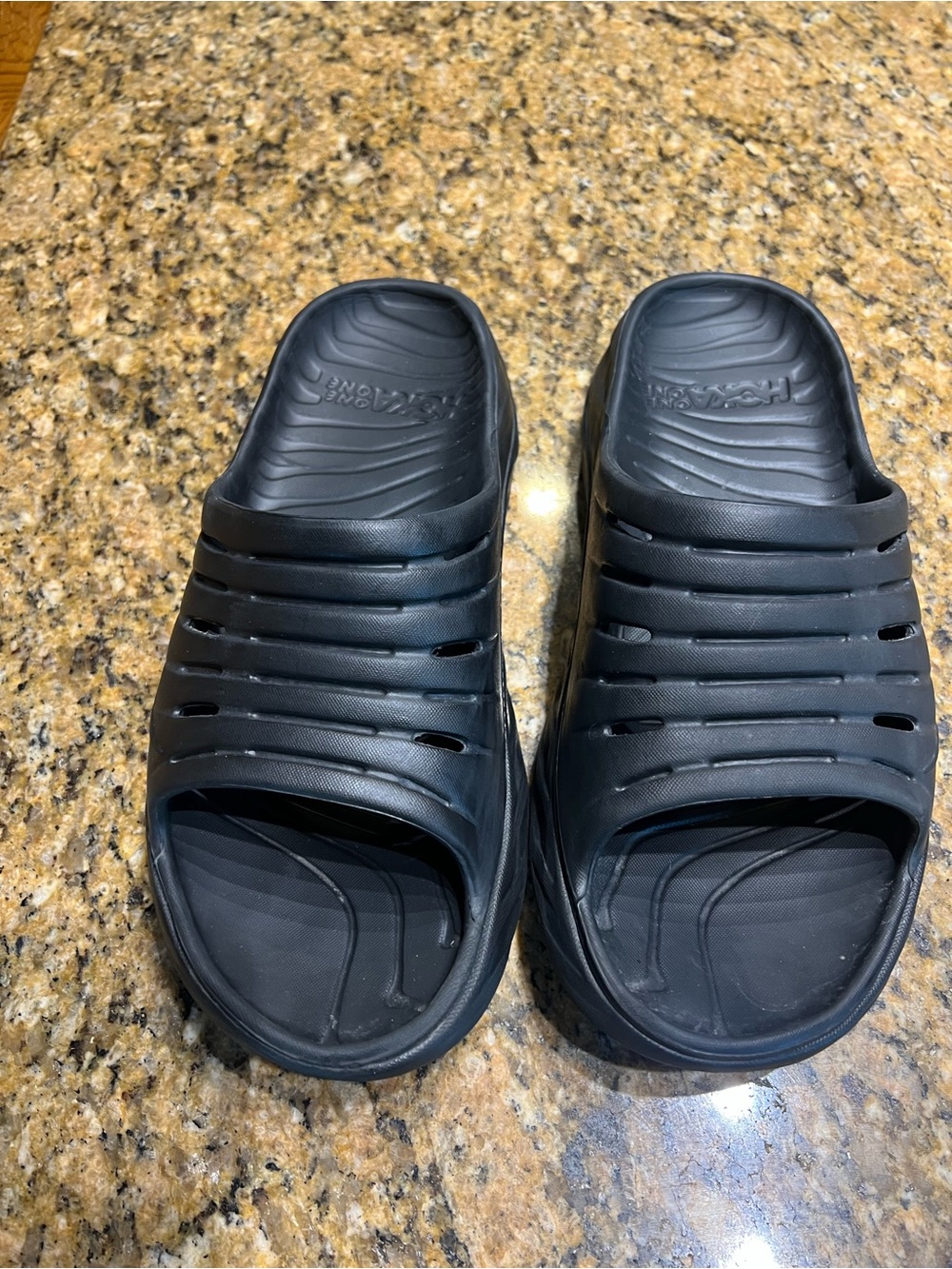 HOKA Black Slip-On Men’s Slide Sandals - Picture 2 of 13